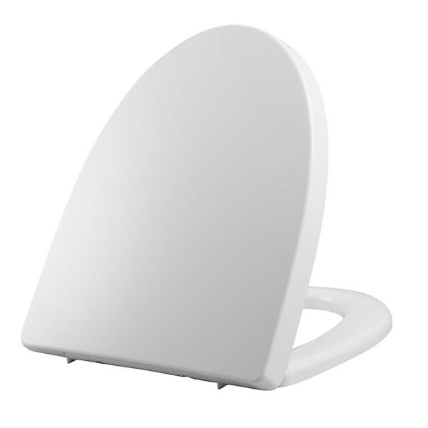 _Soft closing toilet seat cover with single button release